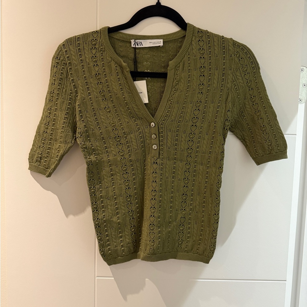 Zara Knit/Crochet Top